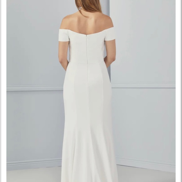 Amsale Long Bridesmaid Dress Eden Ivory - Picture 7 of 7